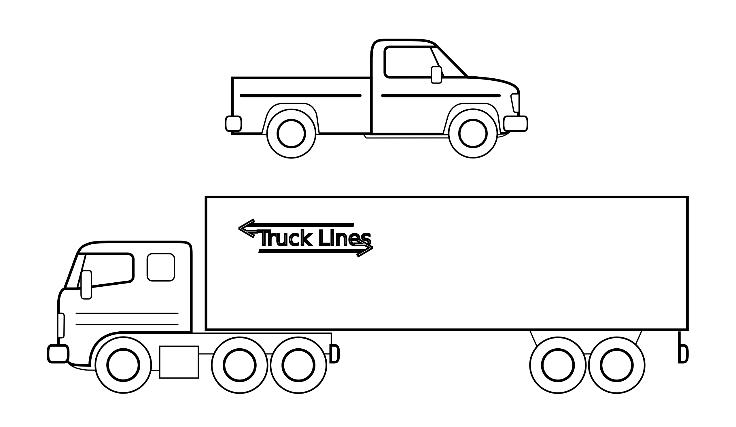 Semi And Pickup Trucks   