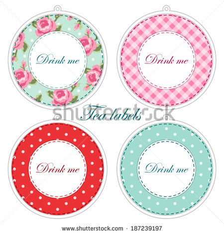 Tea Party Printables As Tea Labelscupcake Toppers Or Tags In Shabby
