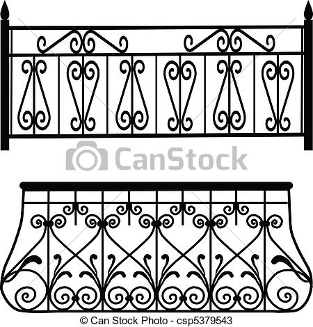 Vectors Of Balcony Railings Csp5379543   Search Clip Art Illustration
