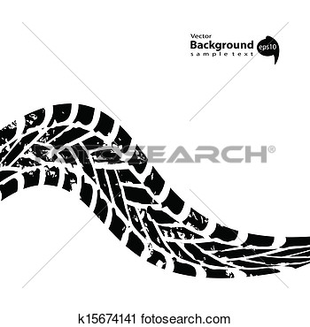Black Tire Track On White Background Fotosearch Search Clipart