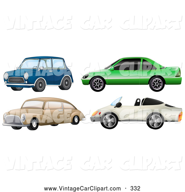 Clipart Of Four Used Cars On White By Colematt    332