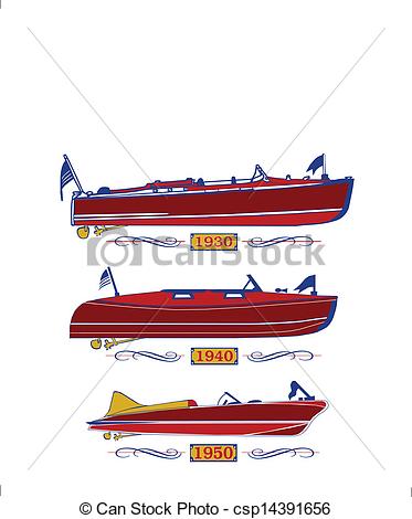 Clipart Vector Of Classic Wooden Boats   3 Decades Of Wooden Boats And