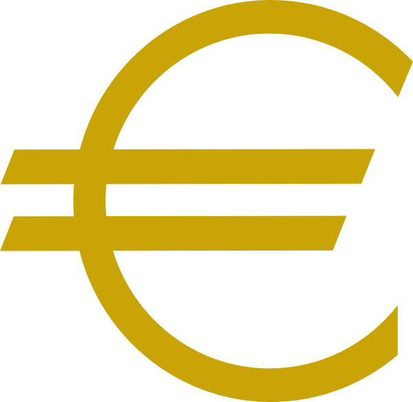 Currency Euro Gold Clip Art At Clker Com   Vector Clip Art Online    