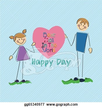 Dad And Daughter With Best Dad In The World Text On Pink Heart Clipart    