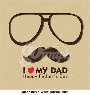     Dad With Abstract Face On Brown Background  Clipart Drawing Gg65340973