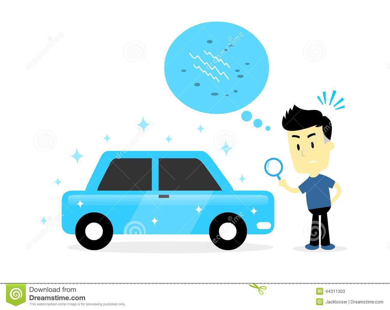 Damage On Looking Perfect Used Car Stock Vector   Image  44311303