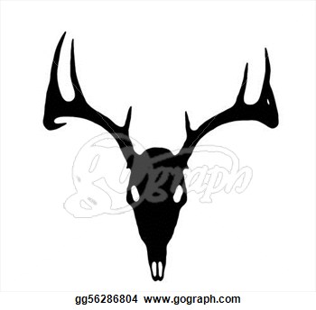 Deer Rack Clip Art European Deer Silhouette Black