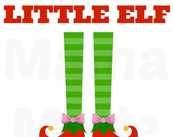 Elf Shirt Girls Elf Feet Shirt Personalized Elf Feet Shirt Little Elf