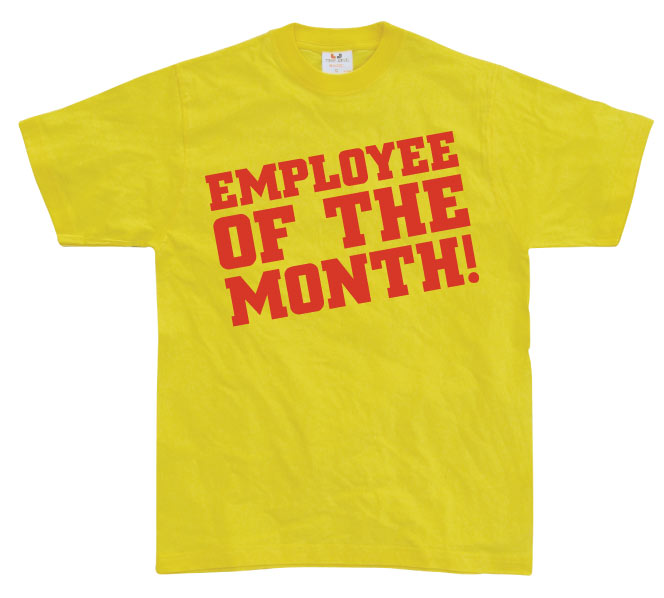 Employee Of The Month Yellow Hybris Online T Shirt Wholesale Clipart