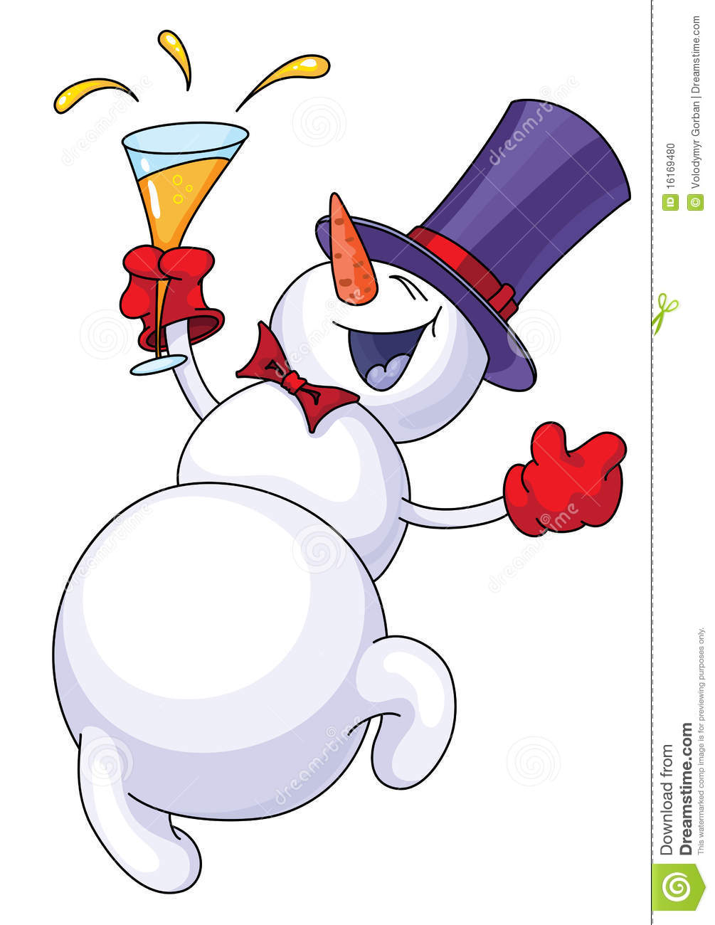 Funny Snowman Stock Photo   Image  16169480