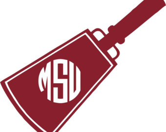 Mississippi State Cowbell Monogram Sticker   Custom Decal   Bulldogs    