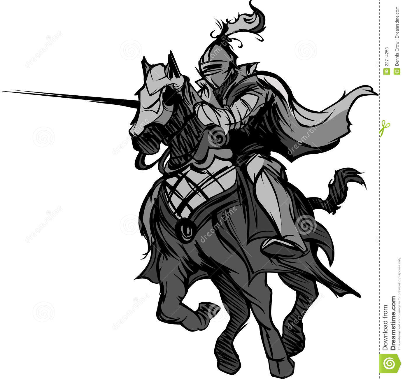 More Similar Stock Images Of   Jousting Knight Mascot On Horse