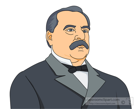 Presidents   President Grover Cleveland Clipart   Classroom Clipart