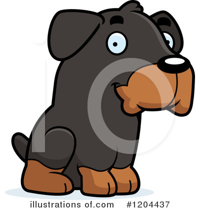 Rottweiler Clipart  1204437 By Cory Thoman   Royalty Free  Rf  Stock