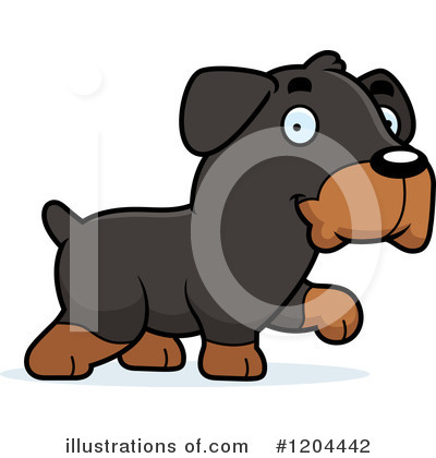 Rottweiler Clipart  1204442 By Cory Thoman   Royalty Free  Rf  Stock