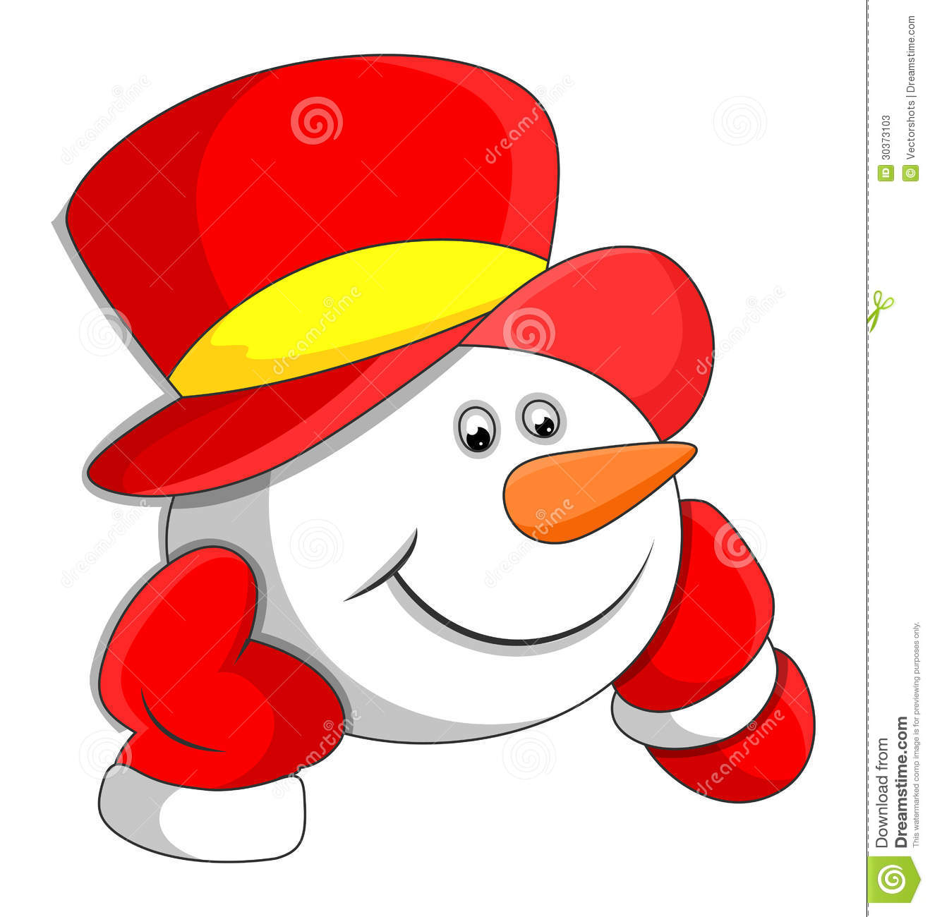 Snowman Cartoon Character Faces