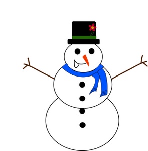 Snowman Clipart Image   A Smiling Cartoon Christmas Snowman