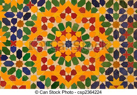 Stock Photo   Oriental Mosaic Decoration In Casablanca Morocco