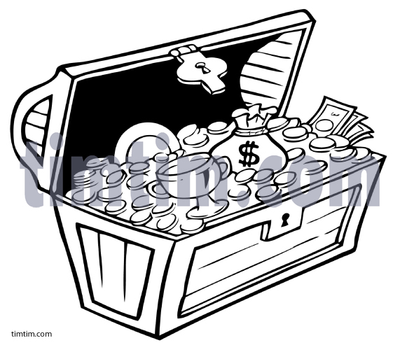 Treasure Box Clipart Black And White Clipart Drawing Of An Empty
