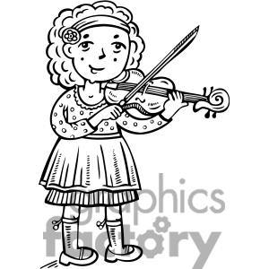 Violinist Clipart 1360204 Cartoon Children 076 Jpg