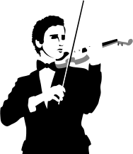 Violinist Clipart Clip Art Characters Man Violin 01 Gif