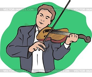 Violinist   Vector Clipart