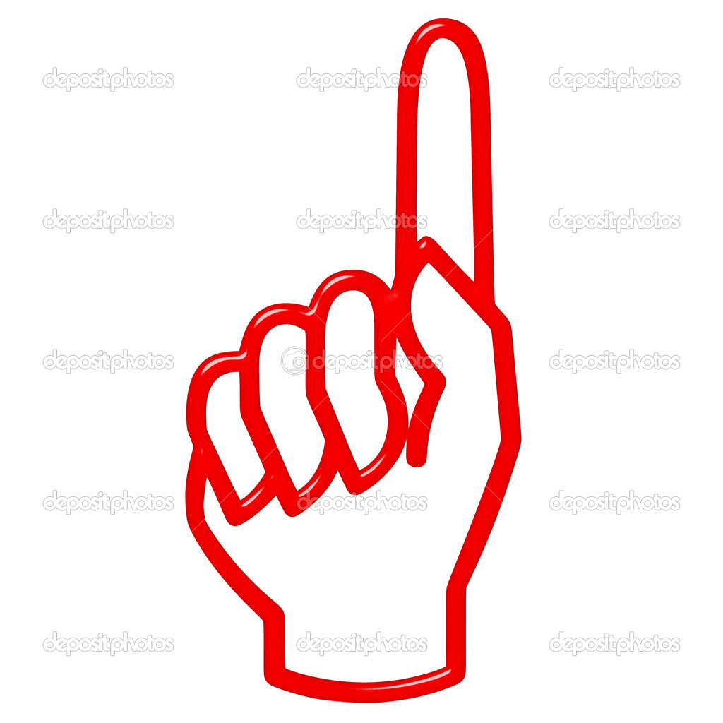 3d Number One Hand Sign   Stock Photo   Georgios  3385495
