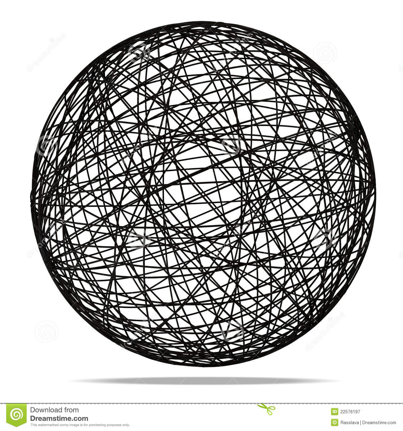 Black Abstract Sphere On White Background Royalty Free Stock