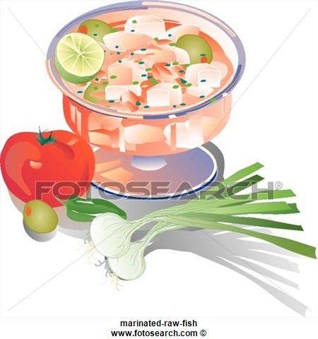 Clip Art Of Marinated Raw Fish Marinated Raw Fish   Search Clipart    