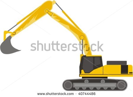 Excavator Clipart Vector Excavator   Stock