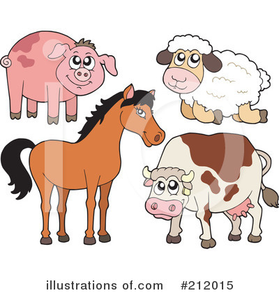 Farm Animals Clipart  212015 By Visekart   Royalty Free  Rf  Stock
