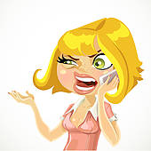 Girl Talking Phone Clipart And Stock Illustrations  197 Girl Talking