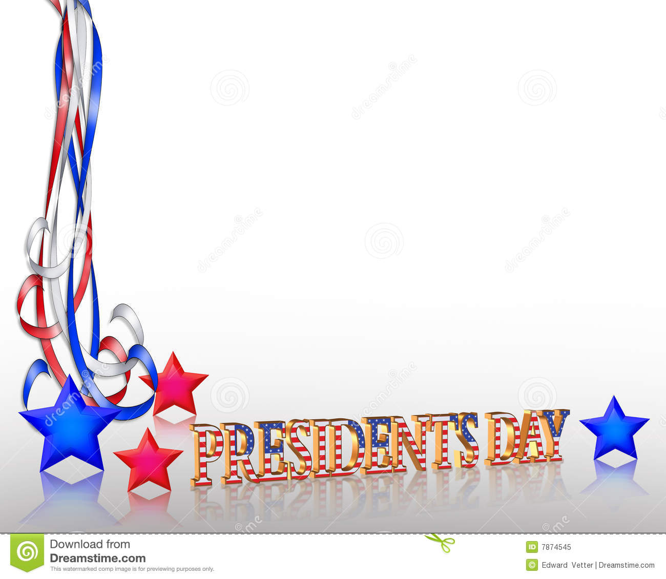 Illustration Composition For Presidents Day Border Or Background With