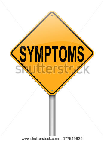 Illustration Depicting A Sign With A Symptoms Concept    Stock Photo