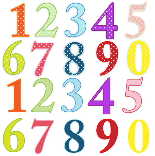 Numbers Colorful Clip Art By Karen Arnold
