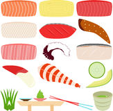 Sushi   Sashimi  Fresh Raw Fish  Royalty Free Stock Photo