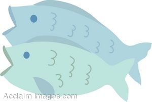 Two Blue Fish Clip Art