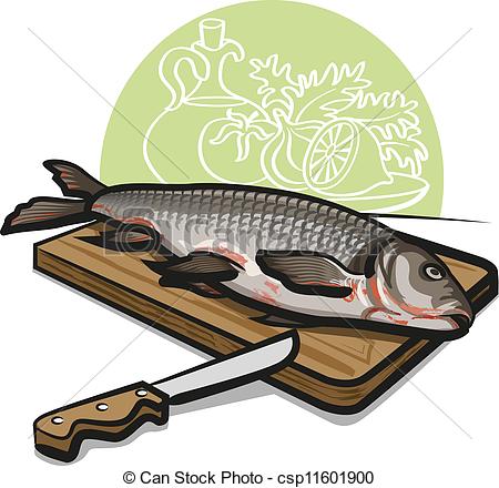 Vector Clipart Of Fresh Raw Fish Csp11601900   Search Clip Art    
