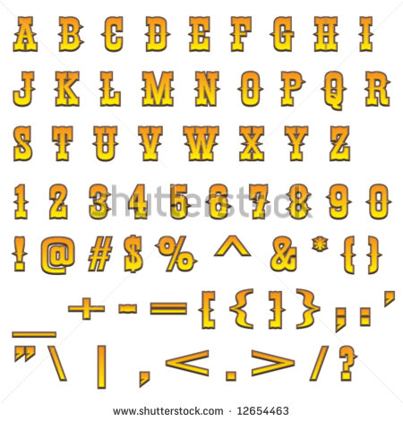 Western Lettering Alphabet