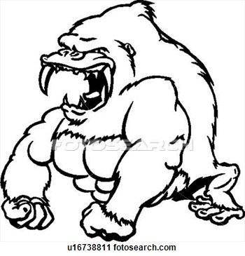 Animal Ape Fang Gorilla Silver Back Cartoons Cartoon Fangs