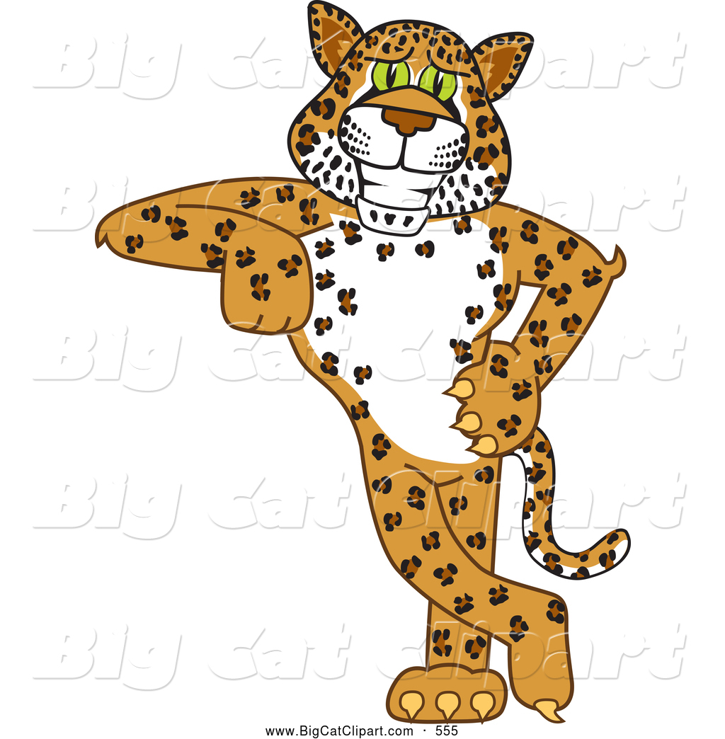 Big Cat Cartoon Vector Clipart Of A Cute Cheetah Jaguar Or Leopard