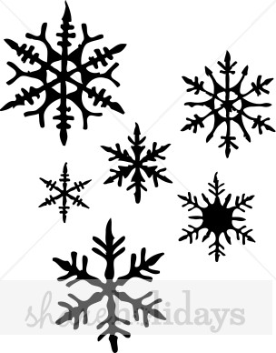 Black And White Decorative Snowflakes   Snowflake Clipart