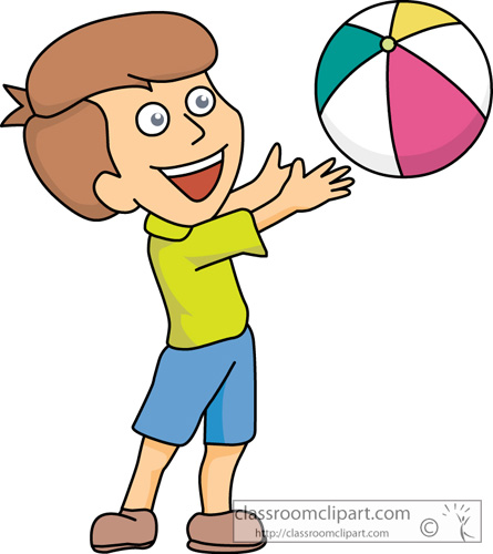 Children   Playing With Beach Ball 2013   Classroom Clipart