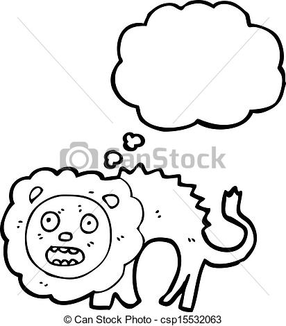 Clip Art Vector Of Cartoon Cowardly Lion Csp15532063   Search Clipart    