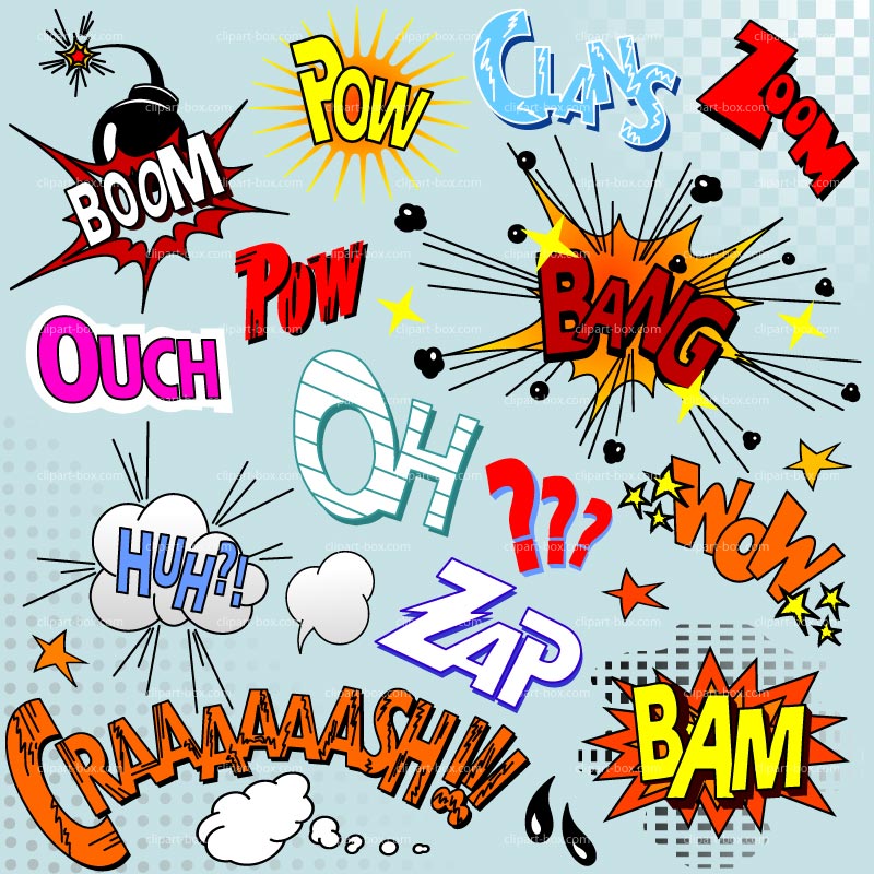 Clipart Comic Speech Icons   Explosions   Royalty Free Vector Design