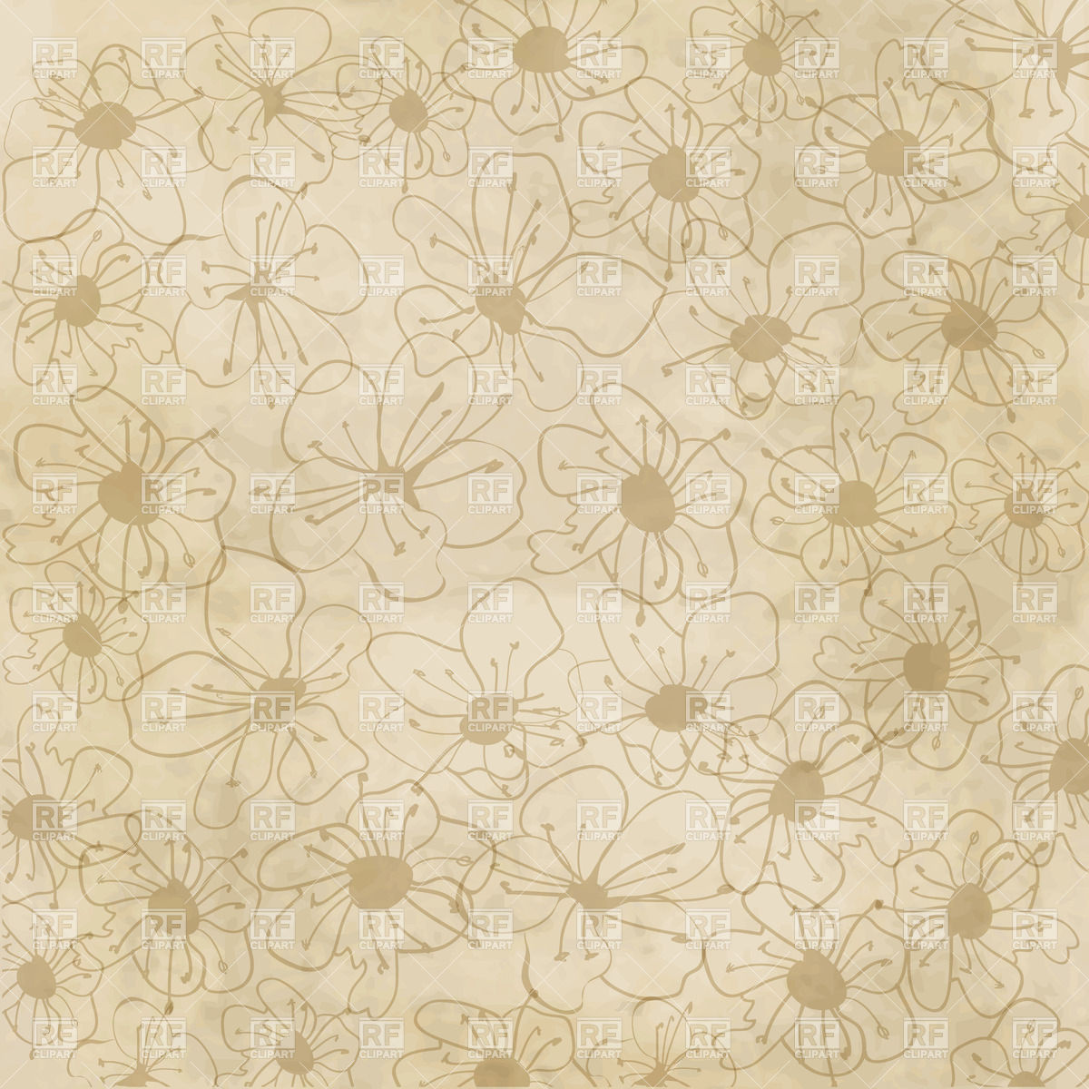 Floral Pattern On Old Paper Background 22621 Backgrounds Textures