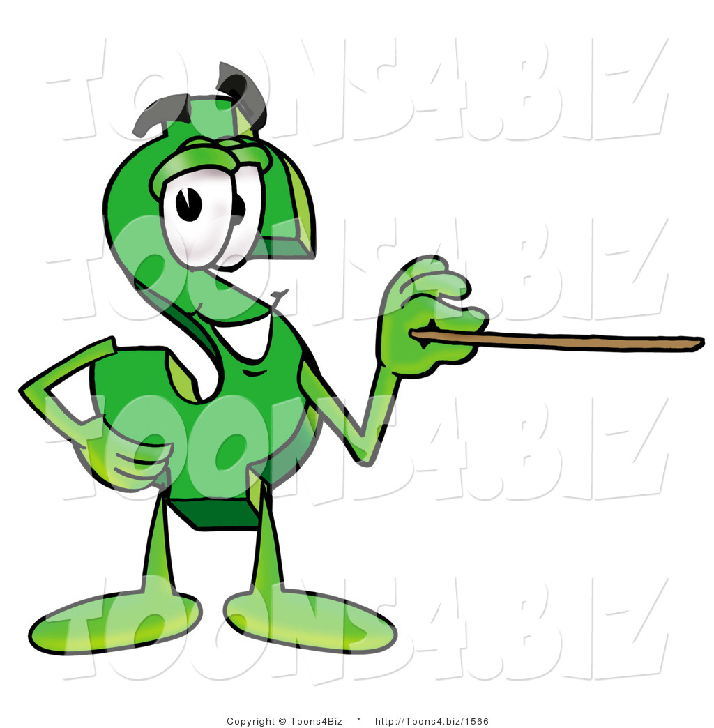 Larger Preview  Illustration Of A Cartoon Dollar Sign Mascot Holding A