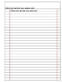 Office Template  Blank Lined Paper