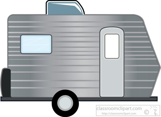 Recreational Vehicle Clipart   Caravan Camper Trailer Clipart
