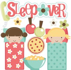 Scrapbooking Sleepover Clipart Cute Sleeepover Clipart Free Svgs More